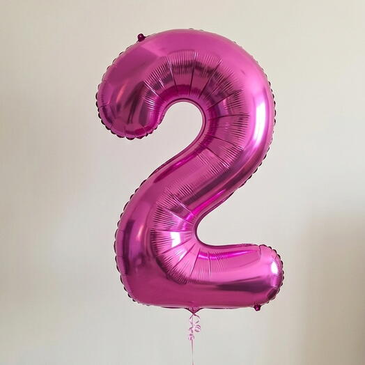 Number 2 Pink Helium Balloon 40 Inch – Birthday Party Decoration | Abu Dhabi