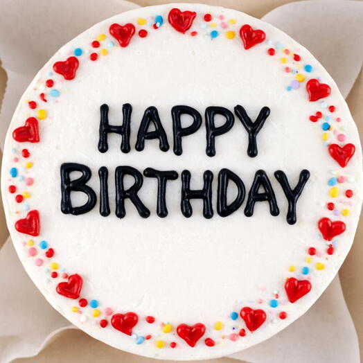 كيك فانيليا بنتو عيد ميلاد سعيد