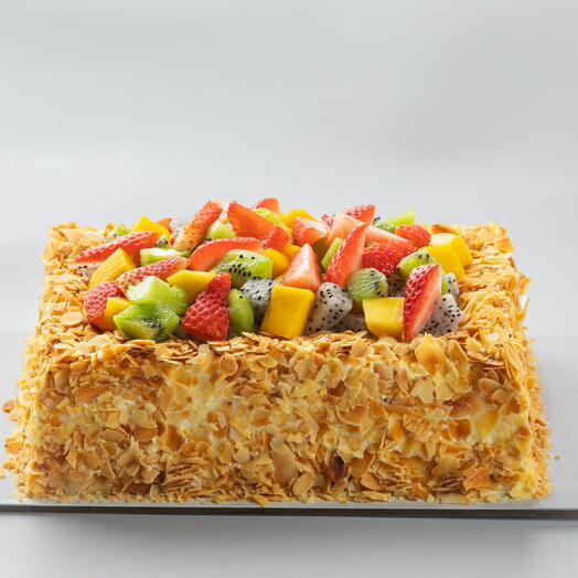 Square Shaped Mixed Fruit Cake