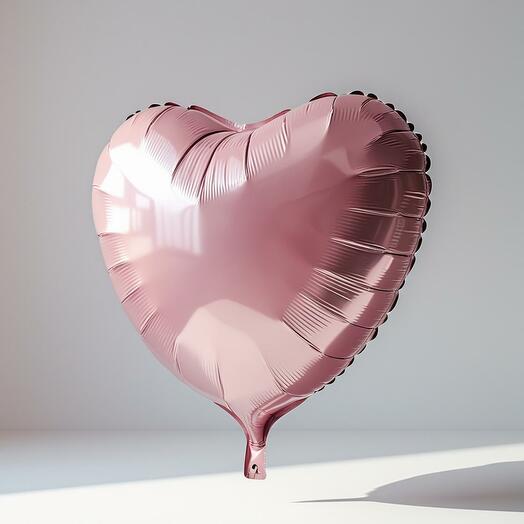 Ballon en forme de cœur en mylar rose