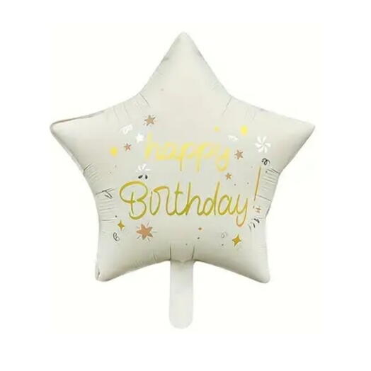 Ballon étoile blanche d'anniversaire 18"