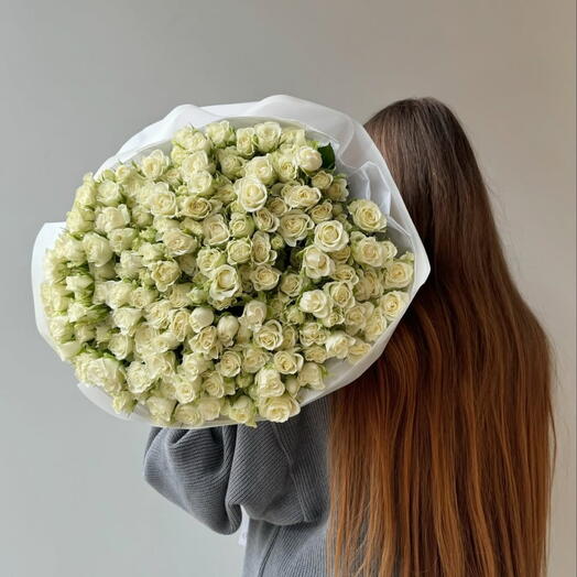 Vanilla- white rose bouquet