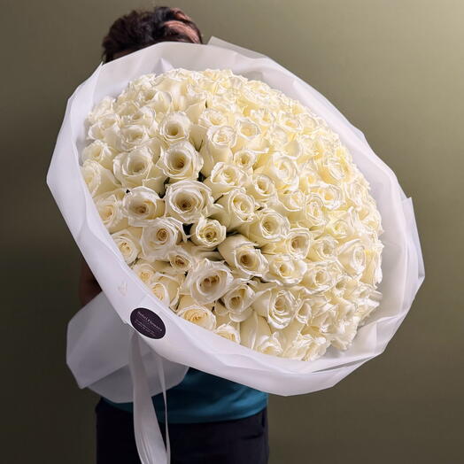 Valentines White Roses Bouquet