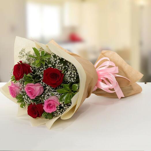 Stolen Kisses 6 Roses Bouquet