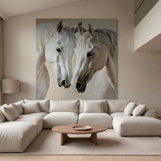 Magnificent horses completely hand painted
