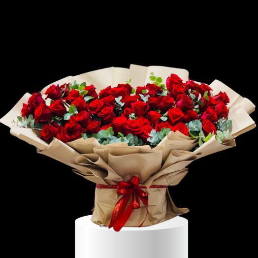 51 Rosas Rojas de Ecuador Amor