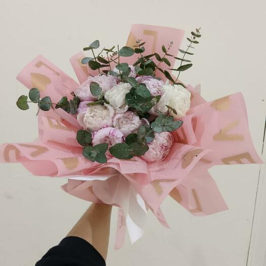 Pink Peony Bouquet (10 Pieces)
