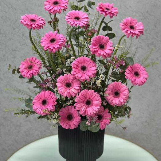 Vibrant Pink Gerbera Flower Bouquet