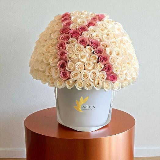 Коробка с персонализацией цифрой или буквой