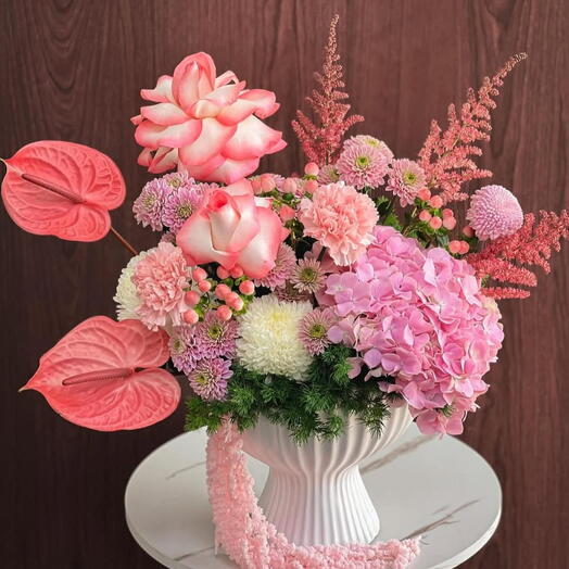 Pink mix floral arrangement