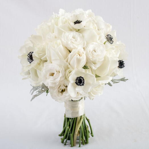 Royal Wedding Bouquet  - Anemones and Rose