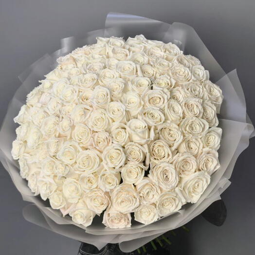 Букет XL из 100 роскошных белых роз