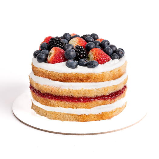 Авторский крем-торт со свежими ягодами 1 кг