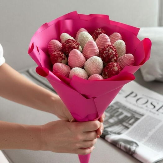 Букет из клубники «Алая любовь»