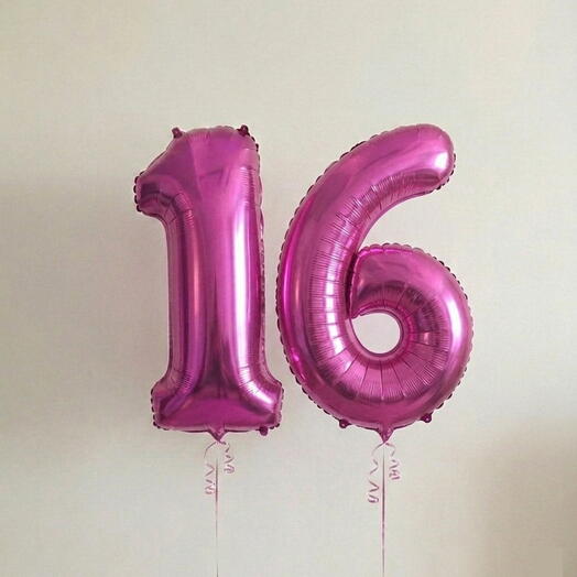 Number 16 Pink Helium Balloon 40 Inch – Sweet Sixteen Party Balloon | Abu Dhabi