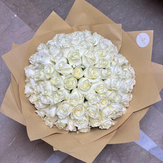 100 White Roses