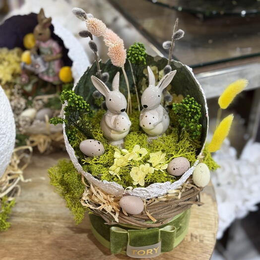 Composición de Pascua "Secretos del Conejito de Pascua"