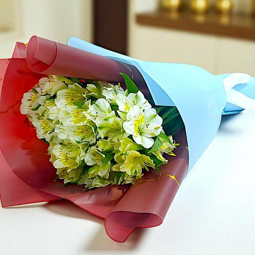 White Alstroemeria Bouquet