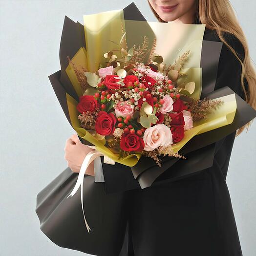 Букет «Золотая романтика»