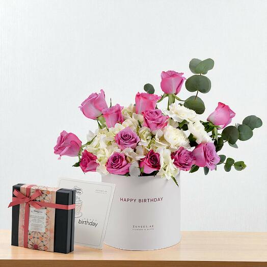 Королевский аметист комбо блум-бокс ко дню рождения