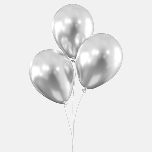 Блестящий серебристый шар