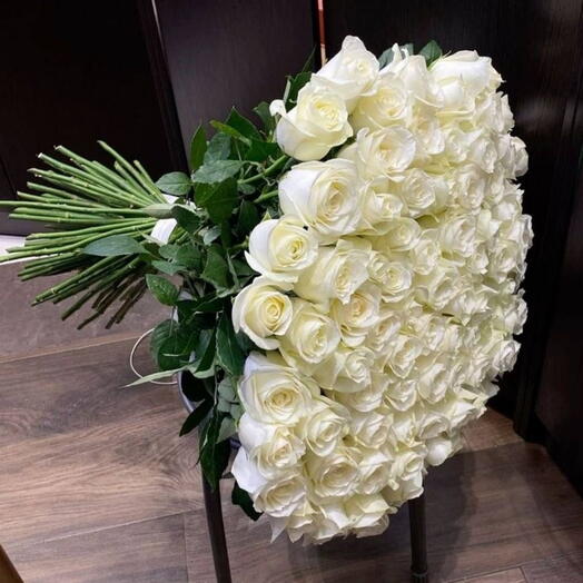 Premium 51 White Roses Bouquet