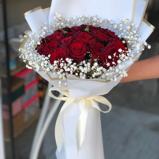 Ramo Elegante de 20 Rosas Rojas