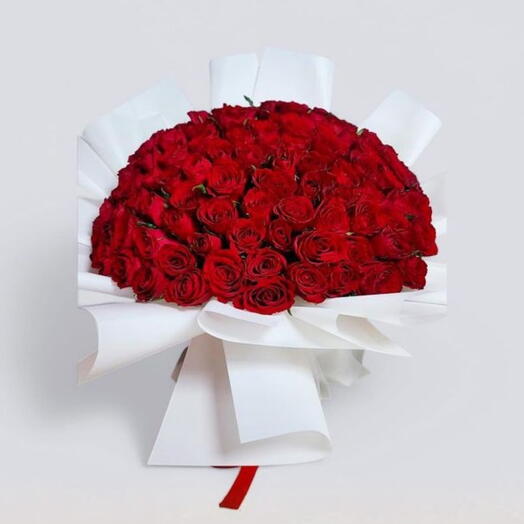 Ramo de amor de 50 rosas rojas