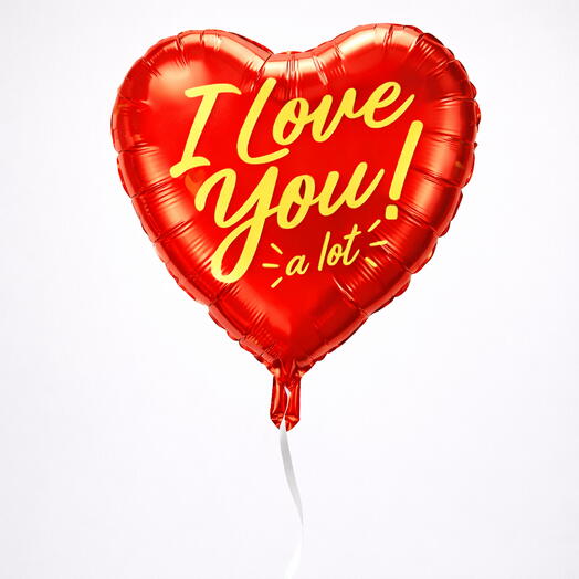 Valentine I Love You Red Foil Balloon