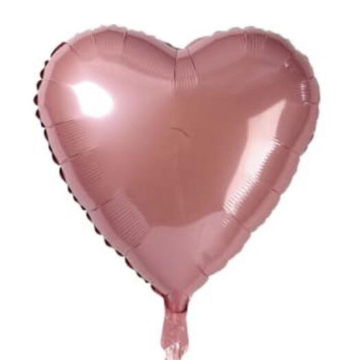 Фольгированный шар‑сердце розового золота