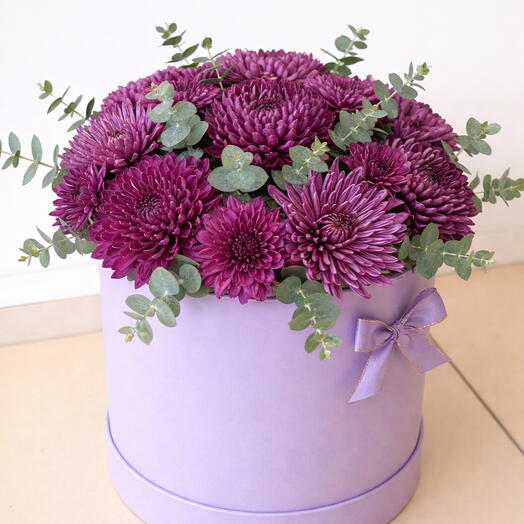 علبة قبعة أقحوان وخزامى