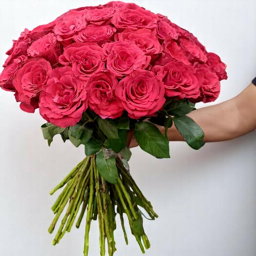 Red roses bouquet 51pcs roses