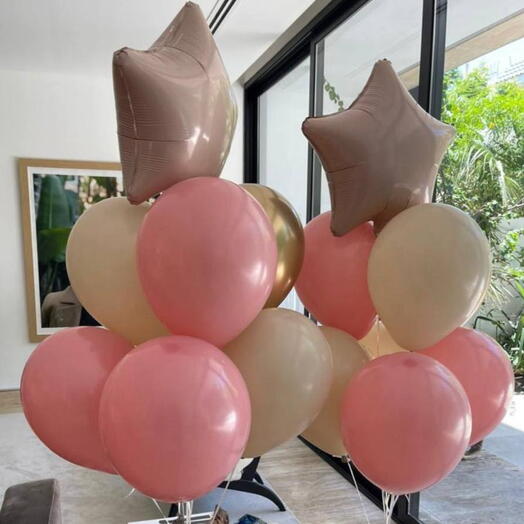 Pink starry sky Helium Balloon Set