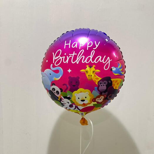 Фольгированный воздушный шар с изображением животного на День рождения