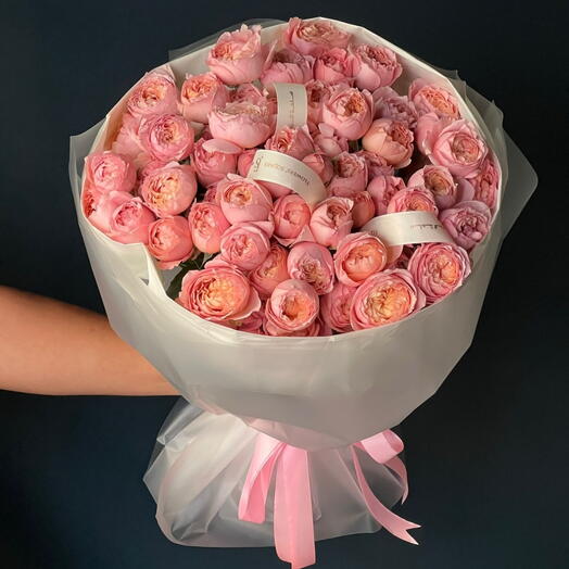 Роскошный букет из 25 роз Juliet Pink Baby
