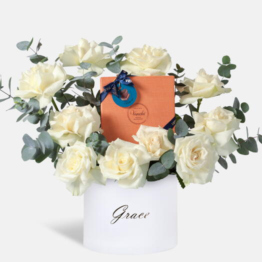 Подарочная корзина Venchi -(Murrine Orange с шоколадом Cremino)