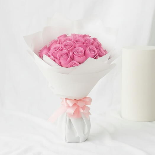20 Fresh Pink Rose Bouquet