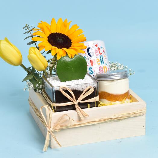 Комбо-набор на подносе «Скорейшего выздоровления»