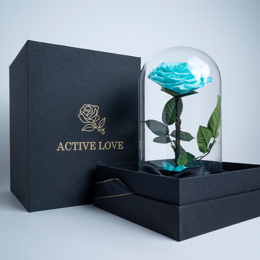 Turquoise Infinity Rose Small-928