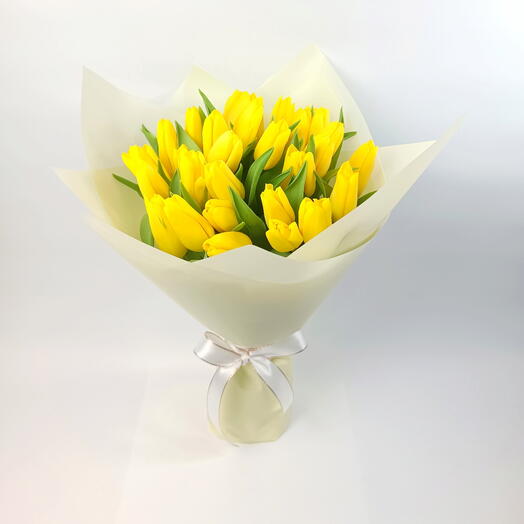 Yellow Tulips Bright Bouquet