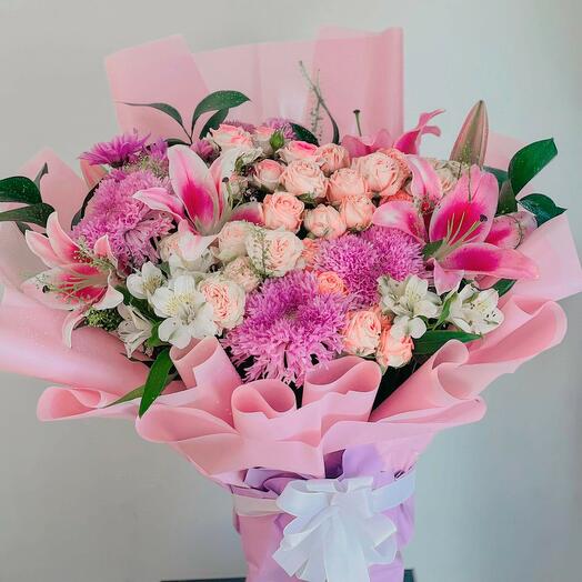 Pink mix flower Lily