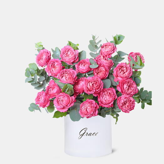 Спрей-розы Julietta розовые в большой коробке