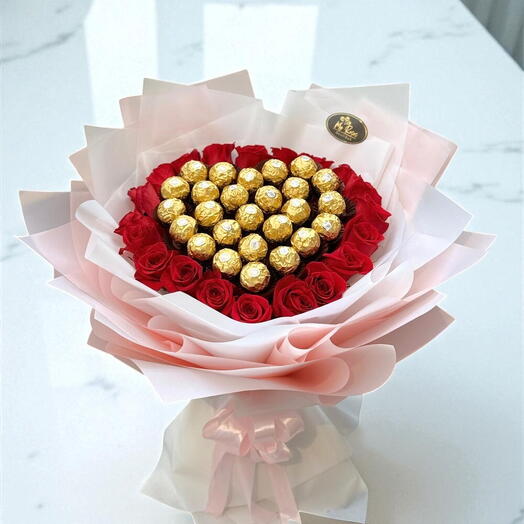 Love Bouquet (pink wrapping)