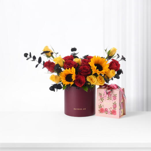 Crimson Sol Bloom Signature Box with Bostani Chocolates