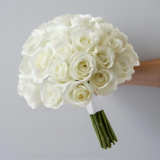 Live Long 35 White Roses Bunch