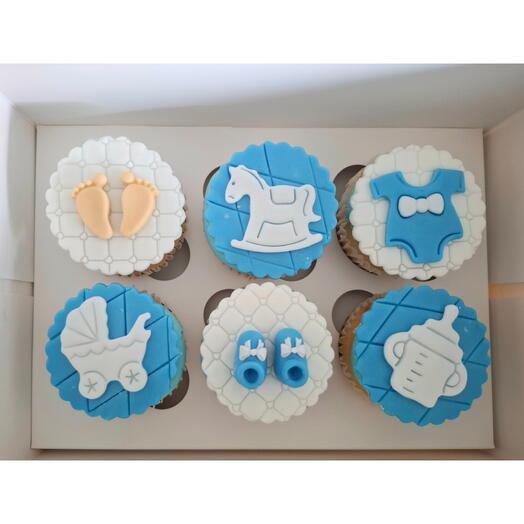 Капкейки «Это мальчик» / Капкейки для детского душа