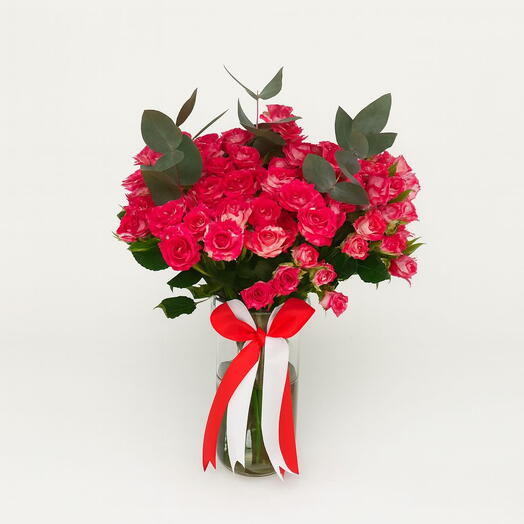 21 fireworks flowers with ruscus
