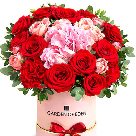 Romantic Red   Pink Rose Box