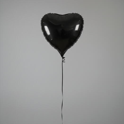 Single Black Heart Foil Balloon – 18 Inch | Helium Filled