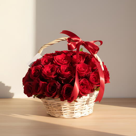 Корзина «Алая преданность»